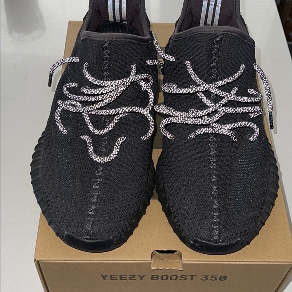 YEEZY black non reflective. Size 12